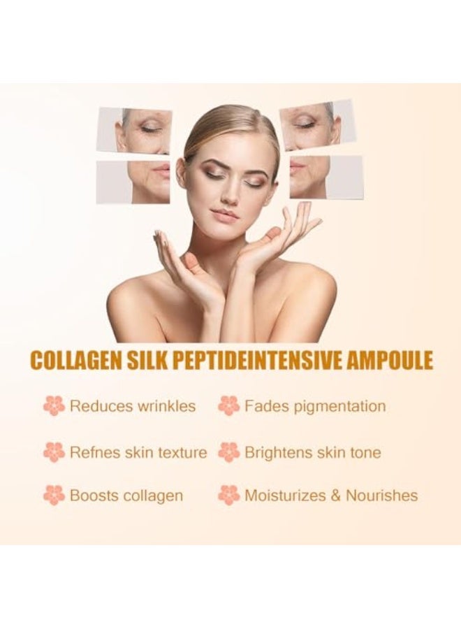 EELHOE DEEP COLLAGEN Intensive Ampoule, Silk Peptide Intensive Lifting Ampoule | Moisturizes, firms and lifts, Korean anti-aging facial essence, smooths wrinkles, improves elasticity | Christmas gift for women, 50ml/1 ampoule (1pcs, 1) - Image 4