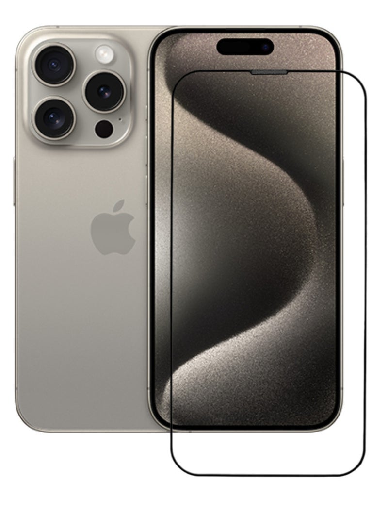 ACLIX Antistatic ESD Dustproof Premium Quality High Definition Tempered Glass Screen Protector Designed For  iPhone 15 Pro Max - Image 1