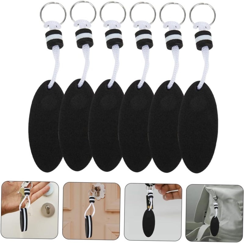 POPETPOP 6Pcs EVA Floating Keychains for Surfing Water Sports Boating Buoyant Key Float Stylish Decorative Key Rings for Outdoor Activities - Image 4
