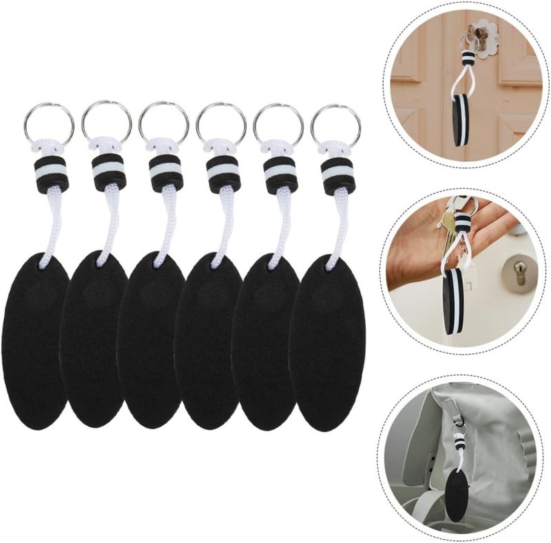 POPETPOP 6Pcs EVA Floating Keychains for Surfing Water Sports Boating Buoyant Key Float Stylish Decorative Key Rings for Outdoor Activities - Image 3