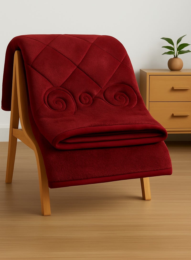 مينج لي مفرش ملكي 6 قطع نفرين شتوي وجهين وجه مخمل وجه فرو مقاس كينج 230x250 سم - Image 2