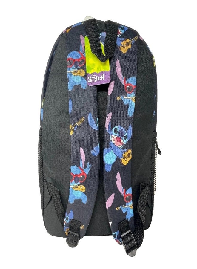 Fast Forward Disney Lilo & Stitch Pineapple & Guitar Print 16 Inch Kids Backpack - Image 4