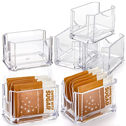 Dicunoy Set of 8 Sugar Packet Holder, Small Acrylic Clear Sugar Caddy for Coffee Bar, Classic Sugar Bag Sweetener Packets Storage Container for Tea Bag Organizer, Table, Restaurant, Hotel - Image 5