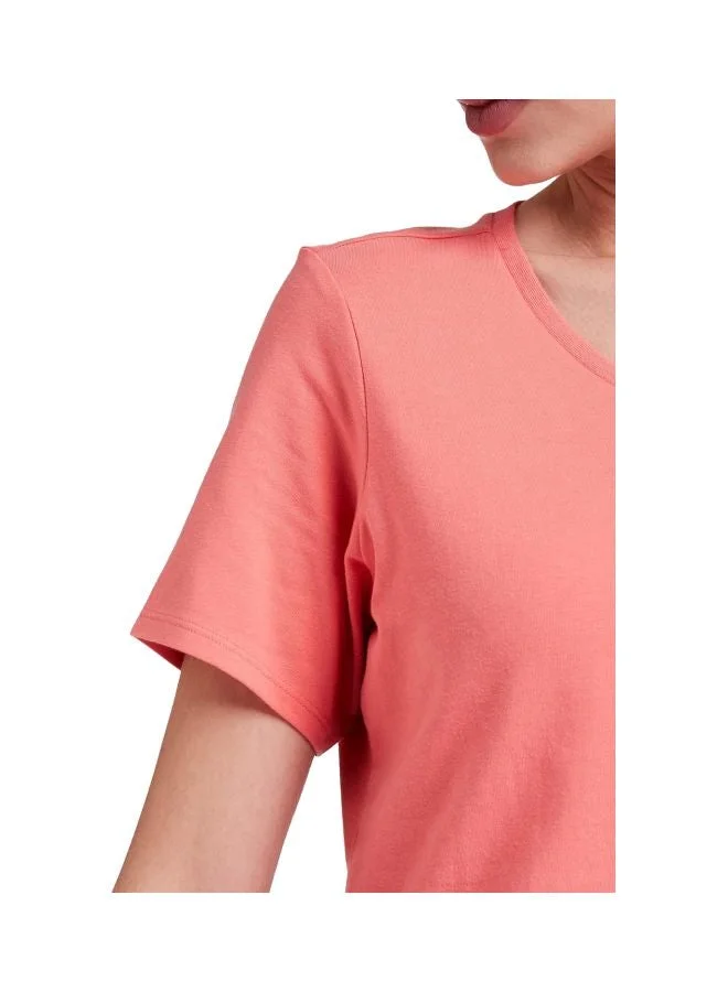 Jockey Blush Pink 1359 Women Super Combed Cotton Elastane Stretch Regular Fit Solid V Neck Half Sleeve T Shirt for Women | Best Price UAE