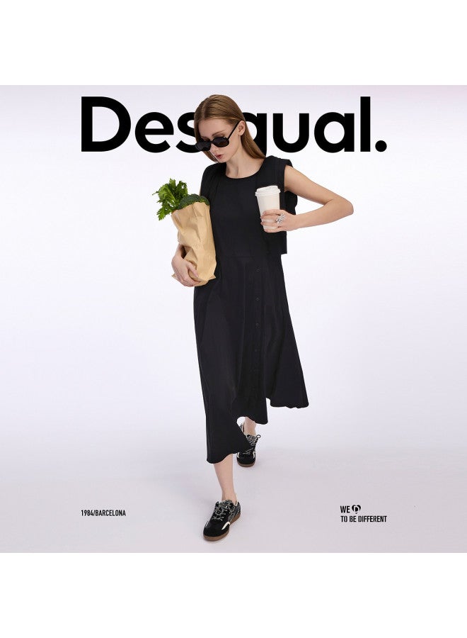 DESIGUAL فستان هودي مكون من قطعتين بحجم كبير - Image 4