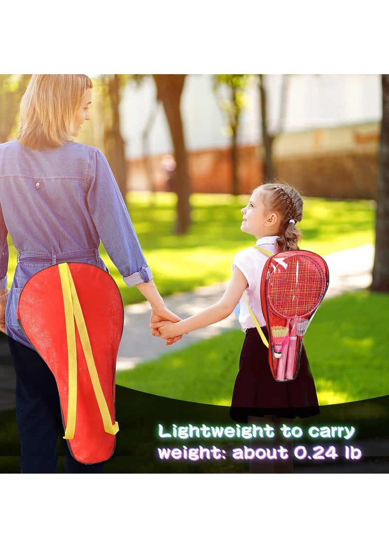 Generic Luminous Badminton Set for Kids - Includes 2 Nylon Alloy Rackets, 8 LED Birdies, 6 Non-Luminous Birdies, and 2 Carrying Bags - Perfect for Fun Outdoor Play!  - Image 5