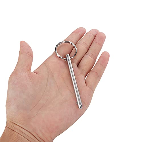 VTurboWay 2 Pack Quick Release Pin, Diameter 3/16"(4.8mm), Overall Length 2-1/2"(65mm), Usable Length 2"(51mm), Full 316 Stainless Steel, Bimini Top Pin, Marine Hardware - Image 5