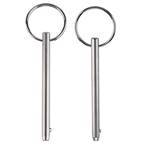VTurboWay 2 Pack Quick Release Pin, Diameter 3/16"(4.8mm), Overall Length 2-1/2"(65mm), Usable Length 2"(51mm), Full 316 Stainless Steel, Bimini Top Pin, Marine Hardware - Image 2