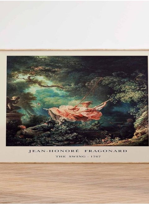 (Assembly frame) Jean-Honore Fragonard Art Print, The Swing Art Print, Fragonard Exhibition Print, Vintage Art Print, Wall Art Poster Print - Sizes A2 A3 A4