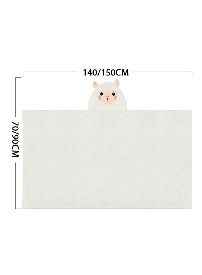 Comysubao Large Baby  Bath Towels Hooded Towel Newborn Hooded Baby Towel Ultra Absorbent and Soft Cotton Hooded Washcloth for Baby Toddler Infant Unisex Hooded Baby Bath Towel for Newborn, Toddler, Infant,Suitable for Bath, Pool, Beach (White) - Image 2