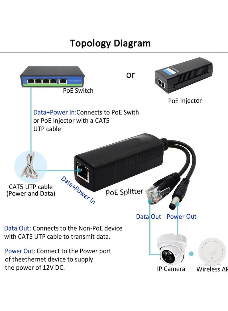 12V POE Splitter Adapter for IP Camera AP Voip Phone and More - Image 5