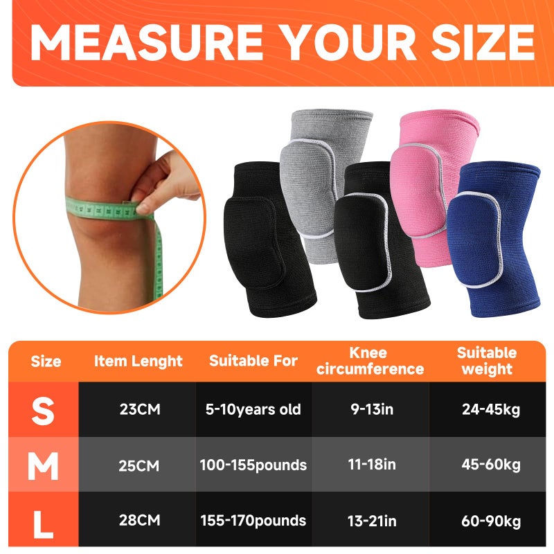 RYBTB Volleyball Knee Pads knee brace for Women Kids Girlsï¼ŒSoft and Breathable Knee Pads for Volleyball, Dancing, Football, Yoga, Basketball, and Skating - Protective Knee Pads for Adults and Kids (Black, Large) - Image 2
