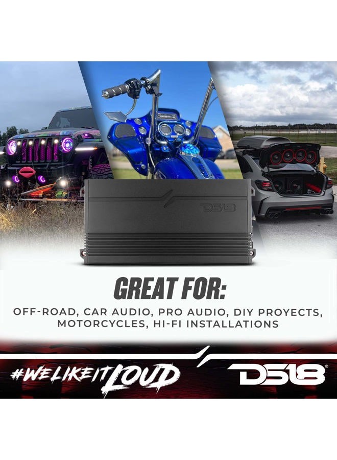 DS18 G1800.4D 1800W Max 4-Channel Class-D Stereo Full Range Car Audio Amplifier - Image 4