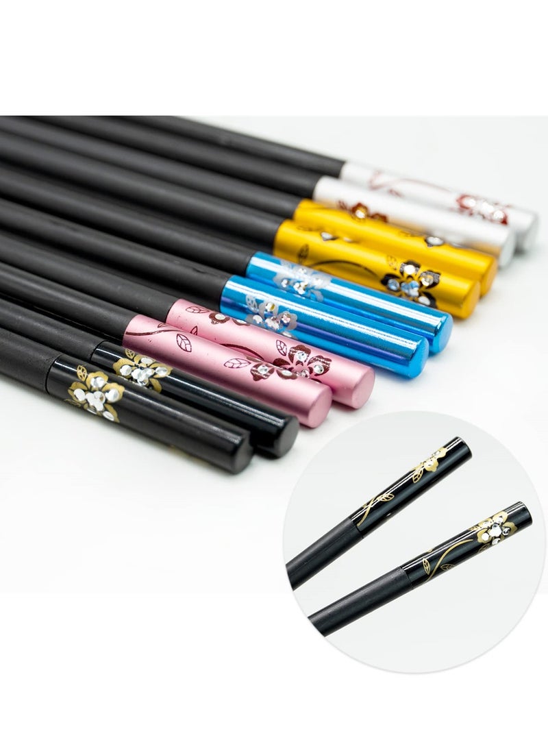 Excefore - 10 Pairs Of Non-Slip Chopsticks - Image 1