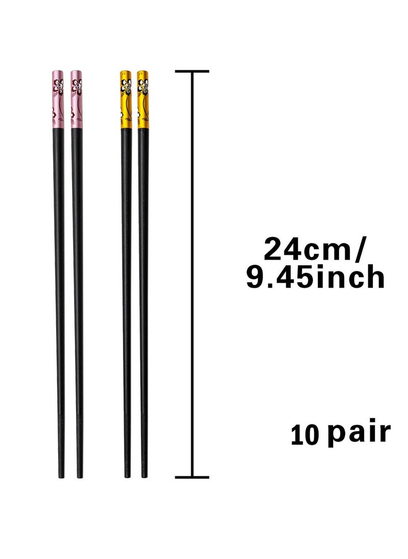 Excefore - 10 Pairs Of Non-Slip Chopsticks - Image 1