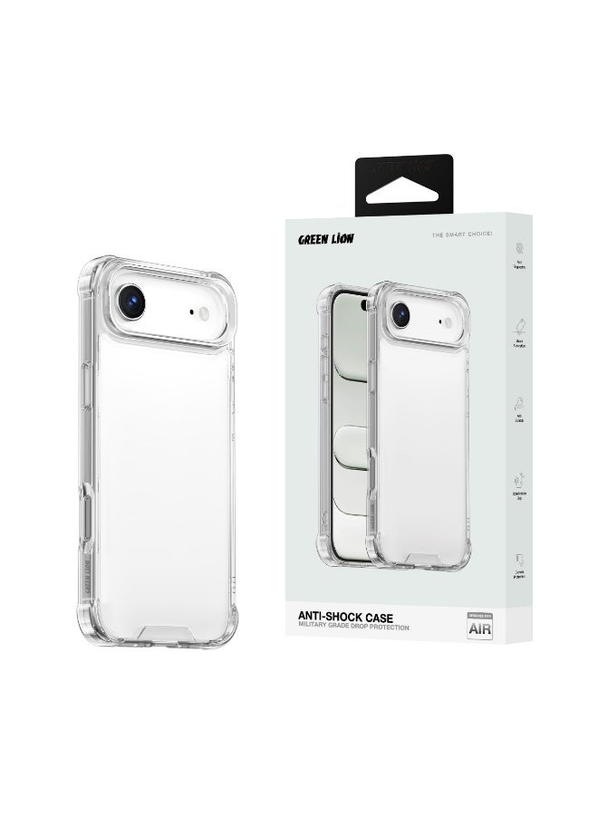 GREEN LION iPhone 17 Air Anti-Shock Case / Hybrid Protection / Drop & Scratch Proof / HD Clarity / Air Cushion Technology/ Precise Cutouts – Clear - Image 3