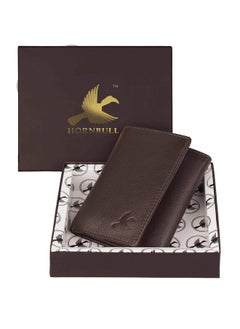 HORNBULL HORNBULL Men's Brown Tri Fold Genuine Leather Wallet for Men | Branded Mens Wallet with RFID Blocking | Classic Design Gift Wallet for Mens and Boys  - Image 2