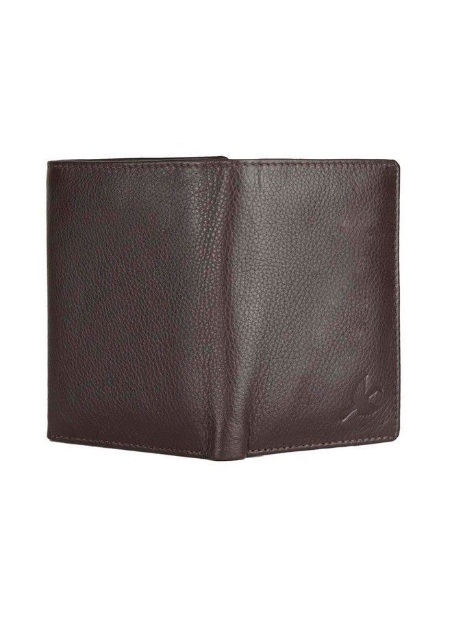 HORNBULL HORNBULL Men's Brown Tri Fold Genuine Leather Wallet for Men | Branded Mens Wallet with RFID Blocking | Classic Design Gift Wallet for Mens and Boys  - Image 4