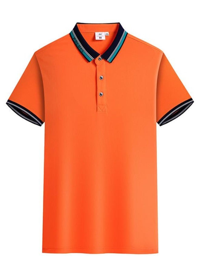 Business Short Sleeve T-Shirt Men's Loose Workwear Couple's Apparel Casual Summer Polo Shirt  - Image 1