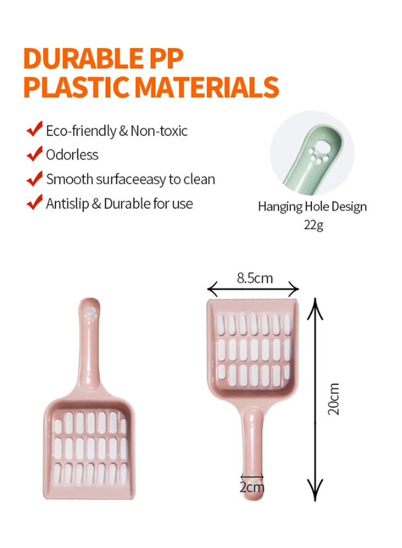 Destinydeal مغرفة فضلات الحيوانات الأليفة - مجرفة فضلات القطط من البلاستيك المتين مع مقبض مريح - Image 4