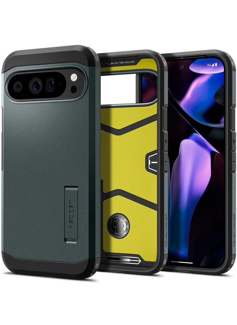 Spigen Tough Armor Google Pixel 9 Pro XL Case Cover with Extreme Impact Foam - Abyss Green  - Image 1