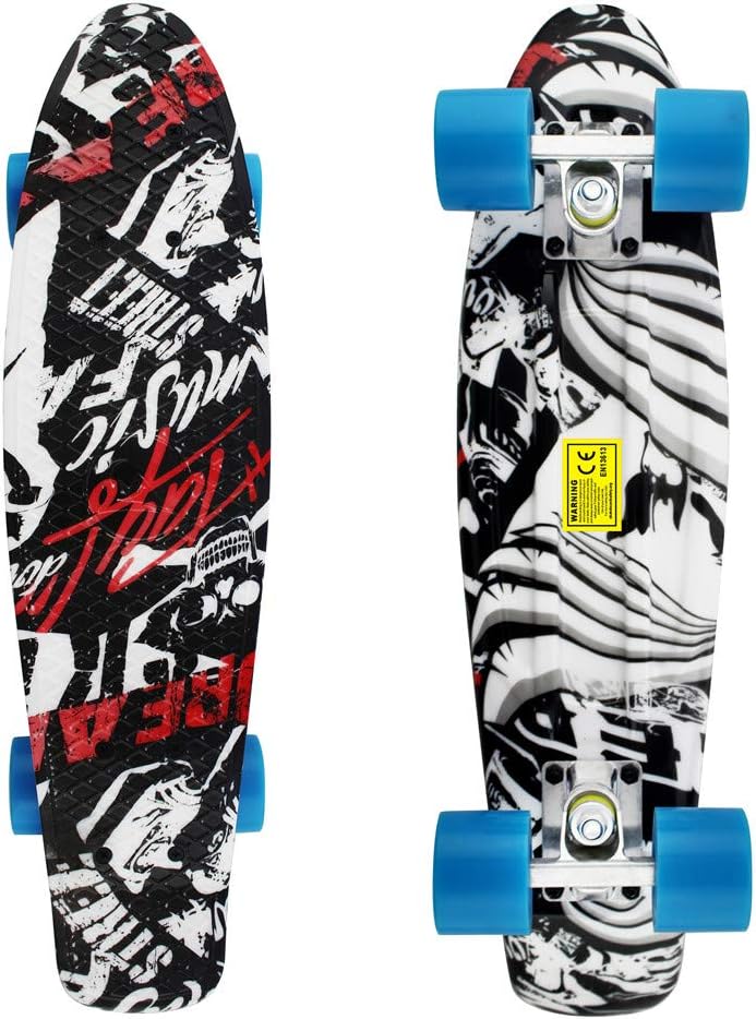 Meketec Skateboards Complete 22 Inch Mini Cruiser Retro Skateboard for Kids Boys Youths Beginners - Image 2