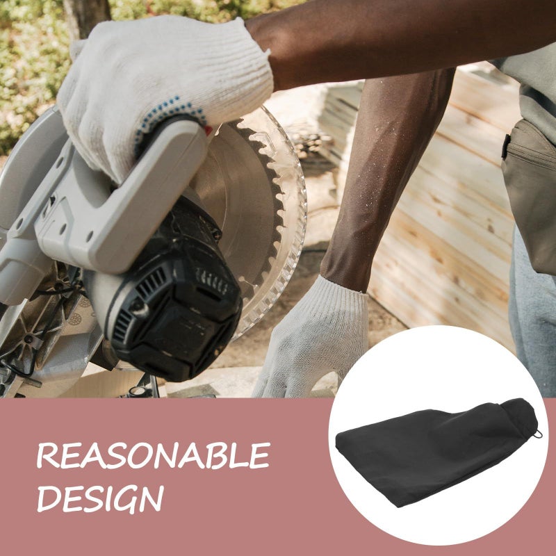 Miter Saw Dust Collection Bag With Zipper Sturdy Fabric For 10 Inch Cutting Machines - Image 5