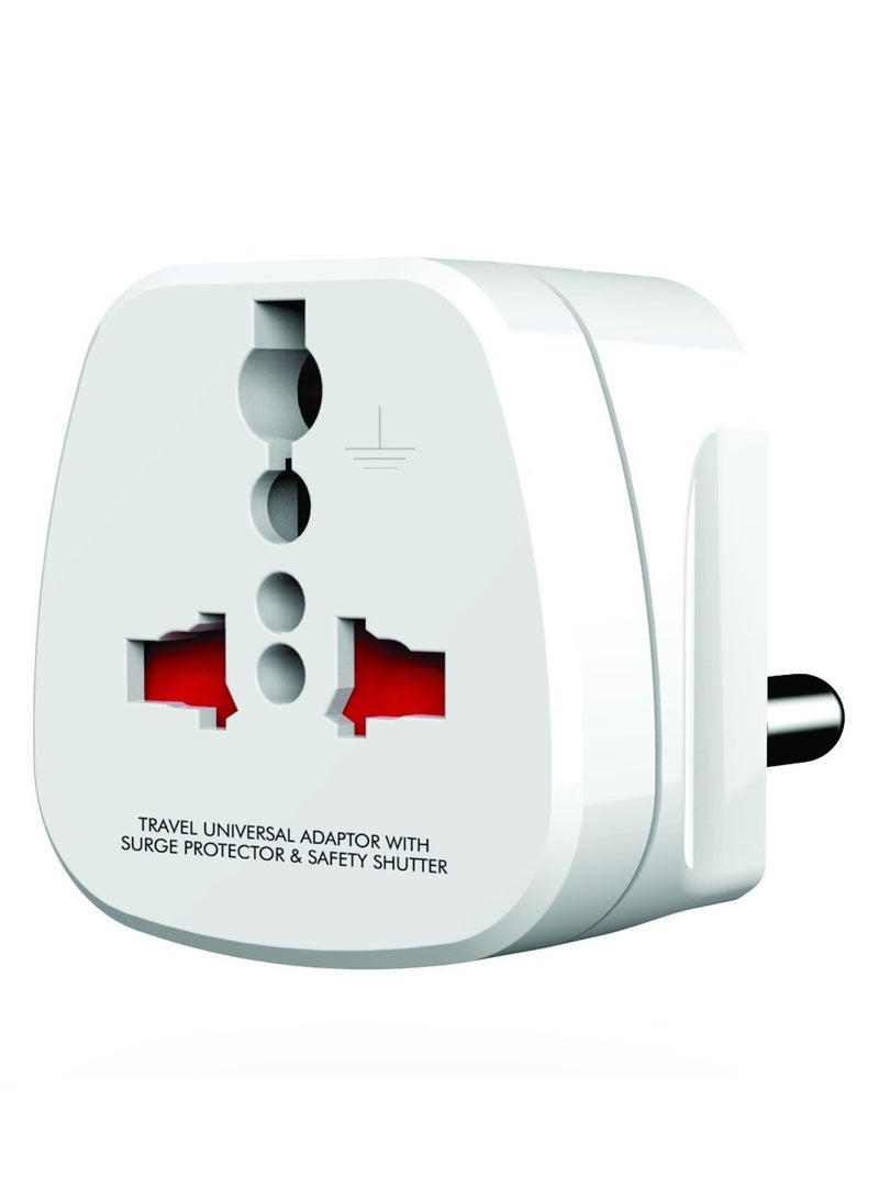 Modular 3013-3 Pin Travel Universal Adaptor (Suitable for 16A Sockets with Surge Protextor and Safety Shutter) - Image 2