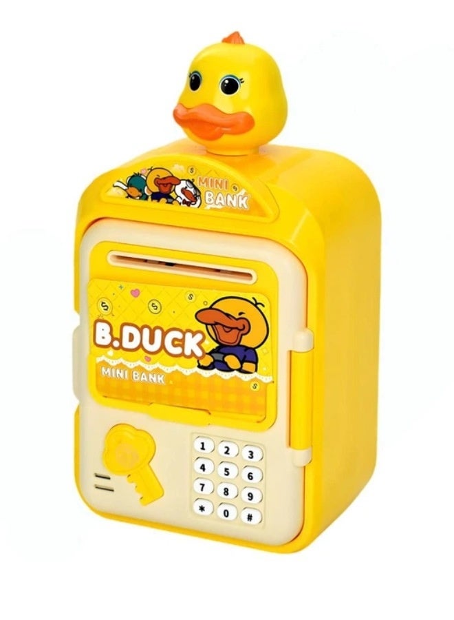 Electronic piggy bank MK 5686 — safe for children with code lock and bills, with duck - Image 1