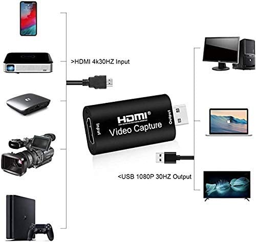 Microware Audio Video Capture Card, HDMI to USB 2.0, Full HD UP to 1080P 60fps Live Video Recorder Game Capture Card for Laptop High Definition Acquisition, Live Broadcasting - Image 5