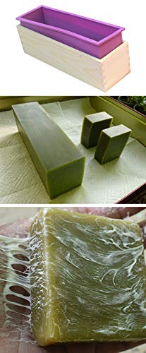 Voulosimi Silicone Soap Mold - Soap Making Cutting Mold Soap Cutter with Wavy Cutter & Straight Slicer and 100 Pcs 6 x 6 inch Shrink Wrap Bags - Image 4