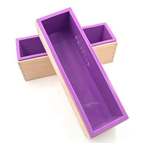 Voulosimi Silicone Soap Mold - Soap Making Cutting Mold Soap Cutter with Wavy Cutter & Straight Slicer and 100 Pcs 6 x 6 inch Shrink Wrap Bags - Image 3