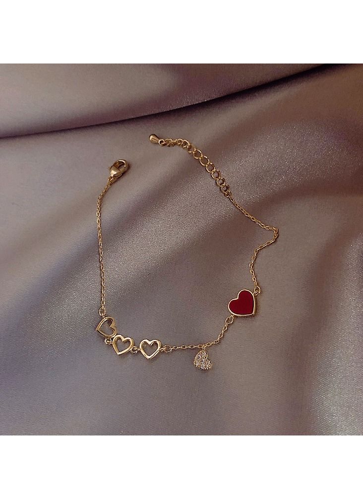 European and American ins diamond ring love bracelet 