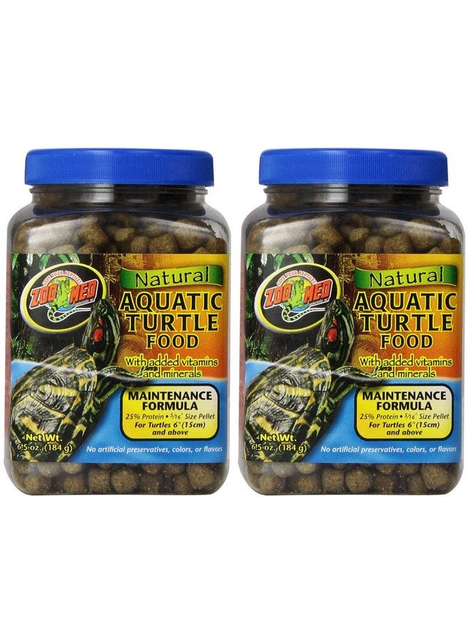 زوو ميد Zoo Med Laboratories - عبوتان من طعام السلاحف المائية الطبيعي، 6.5 أونصة لكل عبوة