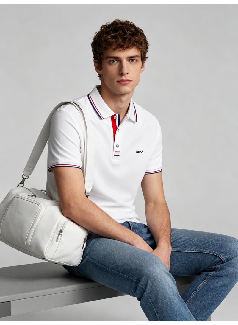 BOSS Unisex Short Sleeve Polo Shirt Casual Everyday Wear White - Image 2