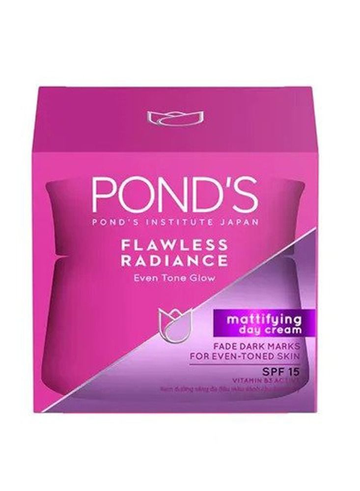 PONDS Flawless Radiance Hydrating Day Gel Cream With Spf 15 And Niacinamide Even tone Glow Fades Dark Marks 50ml - Image 1