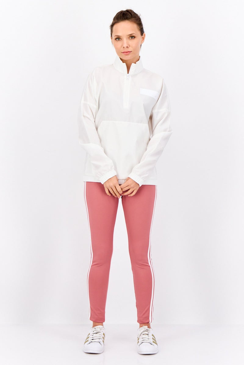 Adidas جاكيت رياضي نسائي بأكمام طويلة من أديداس × بارلي، أبيض - Image 4