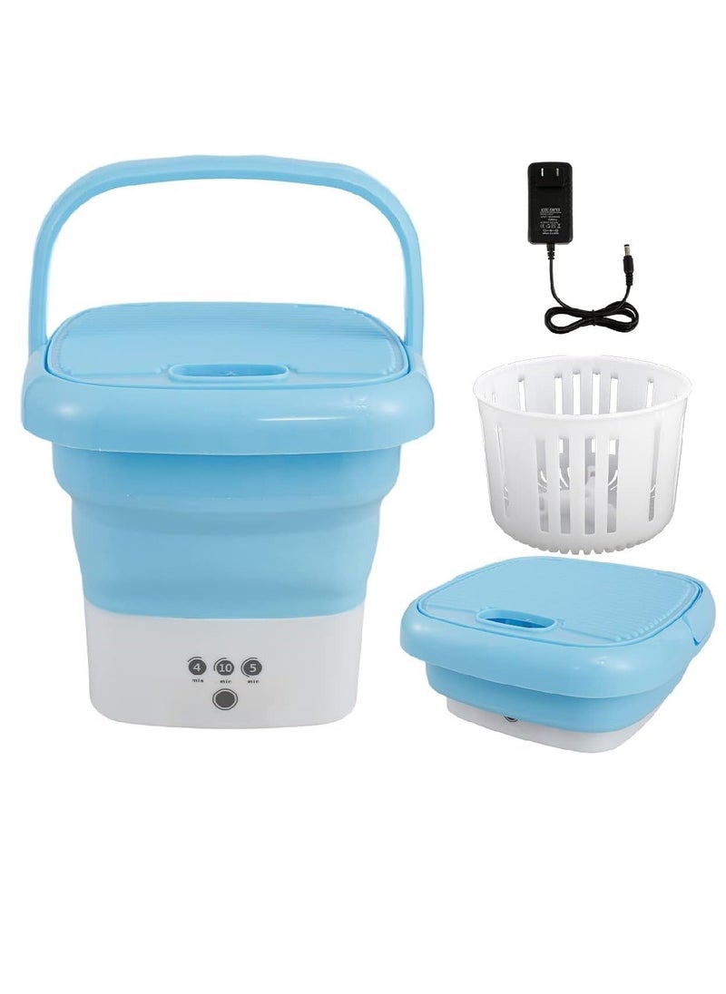 Yuwell Folding Washing Machine Mini Automatic Clothes Washing Machine Portable Lightweight Automatic Washing Machine With Detachable Drain Basket 8 Liter Portable Washer Spin Dryer With 3 Adjustable Modes  - Image 1