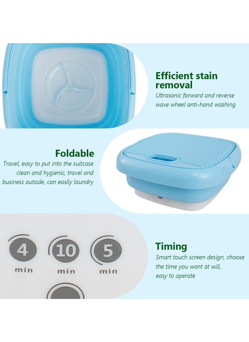 Yuwell Folding Washing Machine Mini Automatic Clothes Washing Machine Portable Lightweight Automatic Washing Machine With Detachable Drain Basket 8 Liter Portable Washer Spin Dryer With 3 Adjustable Modes  - Image 4