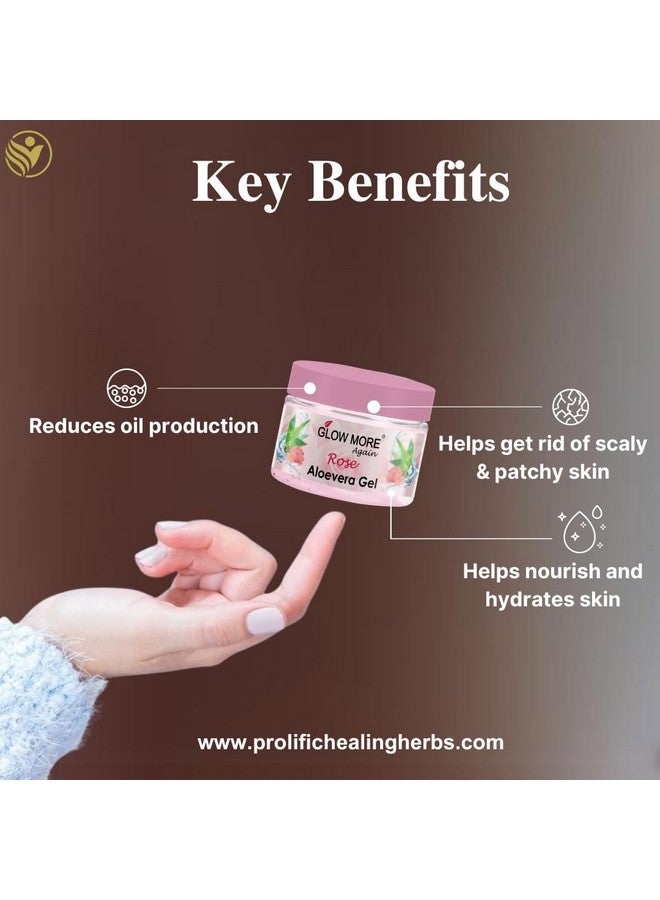 GLOW MORE AGAIN_ Rose Aloevera Gel For all type of skin - Image 2