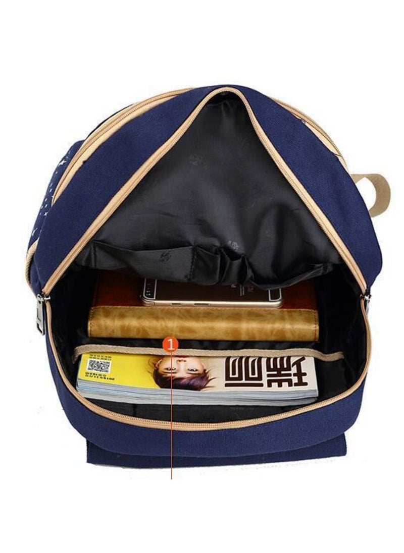 Generic - 3PCS School Backpack Set, Portable Casual Daypack for Boys Girls, Students Shoulder Bag, Laptop Backpack, with Sling Crossbody Bag and Storage Bag, Book Bags, for School College Office Travel - Image 1