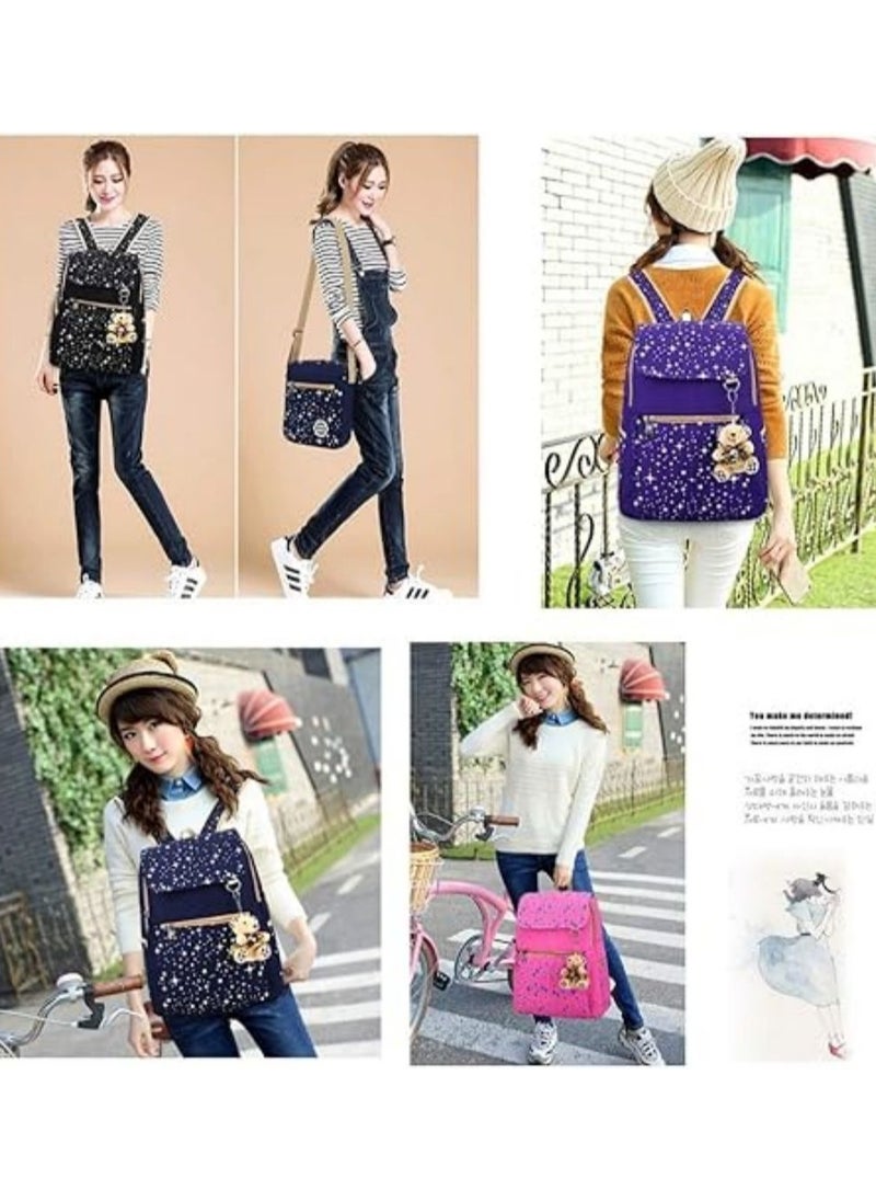 Generic - 3PCS School Backpack Set, Portable Casual Daypack for Boys Girls, Students Shoulder Bag, Laptop Backpack, with Sling Crossbody Bag and Storage Bag, Book Bags, for School College Office Travel - Image 1