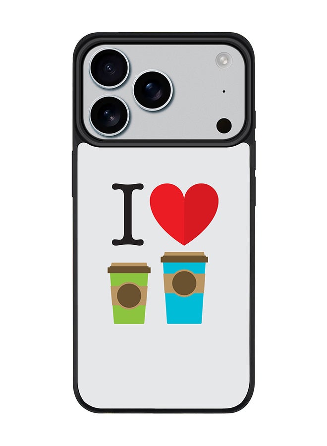 Stylizedd iPhone 17 Pro Case, [Compatible with MagSafe] Slim Magnetic cover Phone Case iPhone 17 Pro -I Love Coffee - Image 1