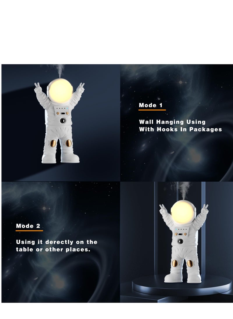 SYOSI - Essential Oil Diffuser, Night Light with Timed Aroma Diffuser, Oils Aromatherapy Diffuser with Astronaut Night Light, Room Decor Aroma Diffuser, Warm White LED Lights for Bedroom, Bathroom, Hallway - Image 1