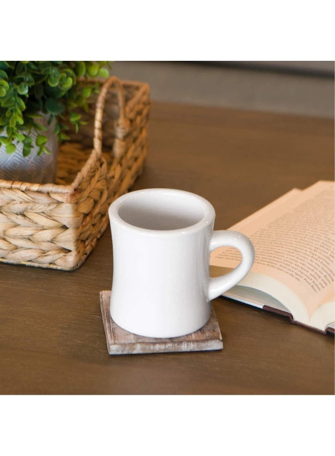 Serami Classic Super White Diner Mugs for Coffee with 11oz Capacity, Set of 4 - Image 3