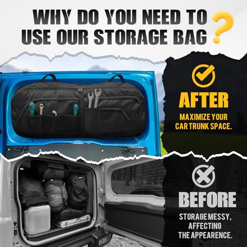 Autorder Tailgate Storage Bag for Suzuki Jimny 2019-2025 Accessories Detachable Oxford Back Door Cargo Organizer Pockets Punch-free Adsorption Trunk Storage Organizer with Multiple Pockets - Image 3