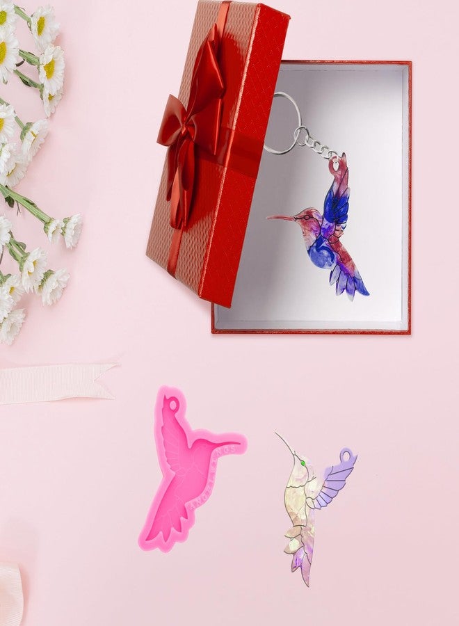 Angel Wings Super Glossy Lovely Hummingbird Style Silicone Mold Resin Keychain Mold Jewelry Epoxy Mould Crafting Keychain Resin Jewelry Making Silicone Mold - Image 3