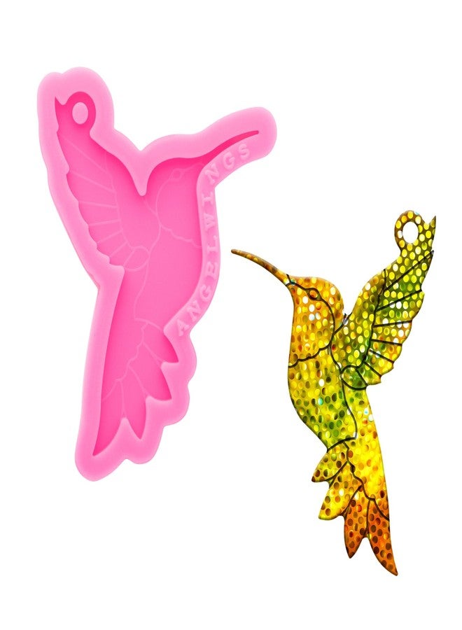 Angel Wings Super Glossy Lovely Hummingbird Style Silicone Mold Resin Keychain Mold Jewelry Epoxy Mould Crafting Keychain Resin Jewelry Making Silicone Mold - Image 1
