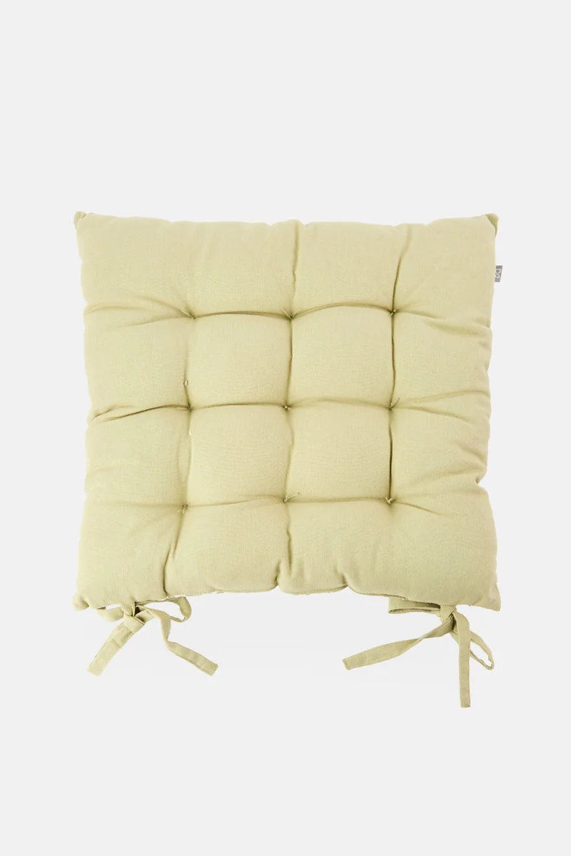 Muy Mucho Unique Floral Print Chair Cushion, Mint Green