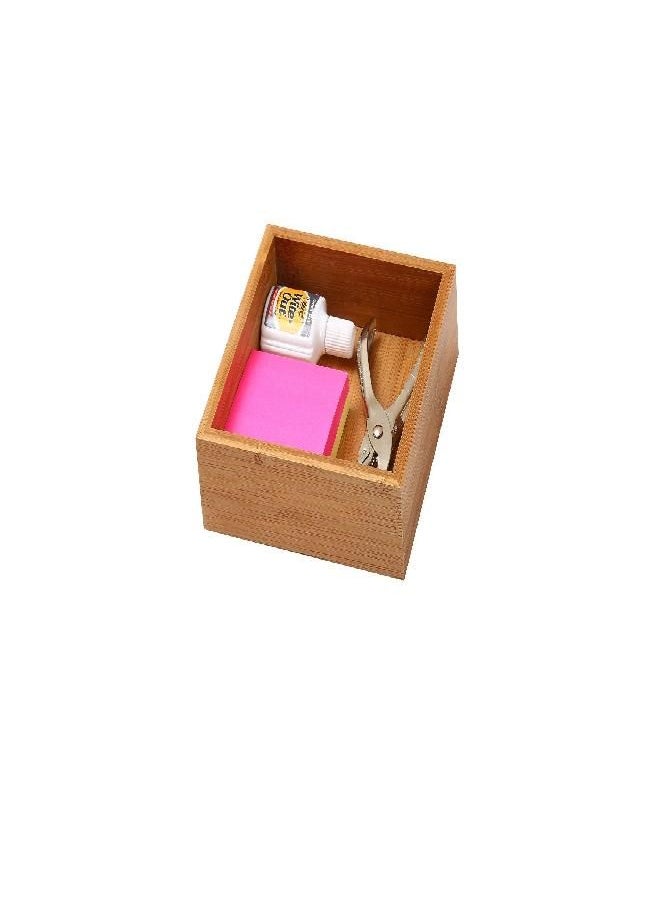 YBM HOME YBM Home Kitchen Drawer Organizer Storage Box Made of Bamboo, 6x6x2 Inch 324  - Image 2